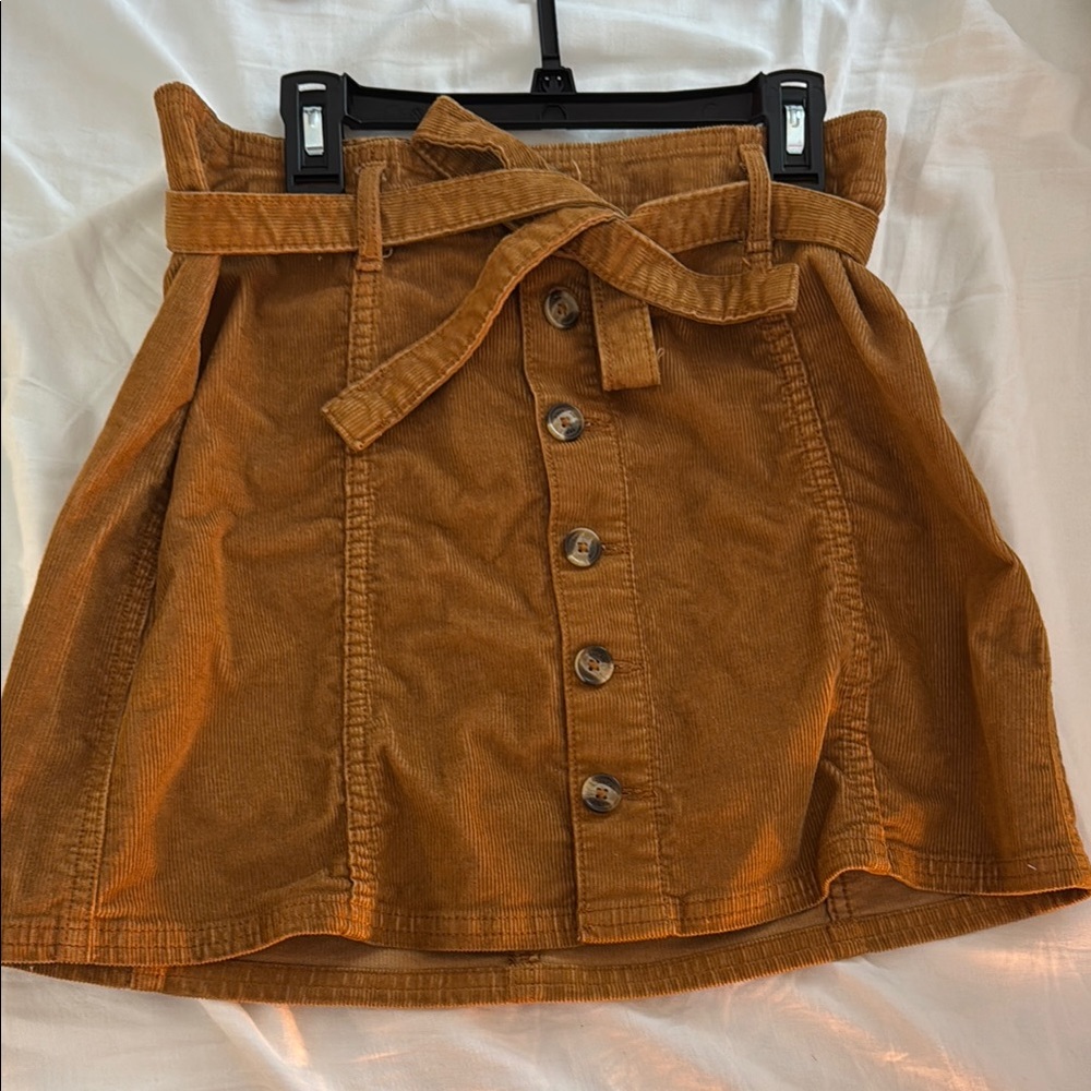 American Eagle Outfitters Tan Corduroy A-Line Skirt